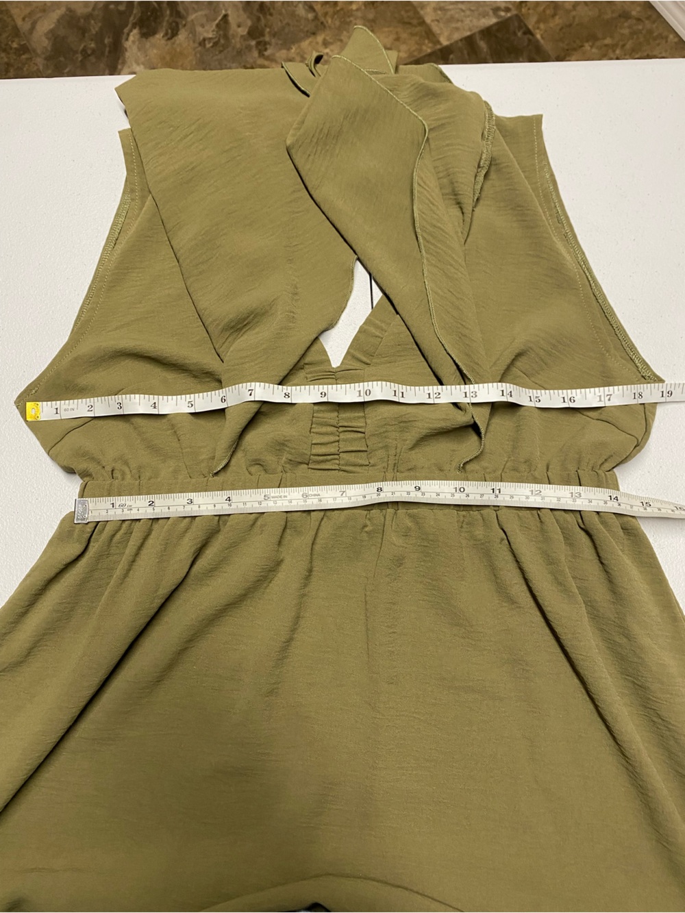 Simplee Apparel Olive Green Maxi Dress with Flutter Sleeves - Picture 7 of 11